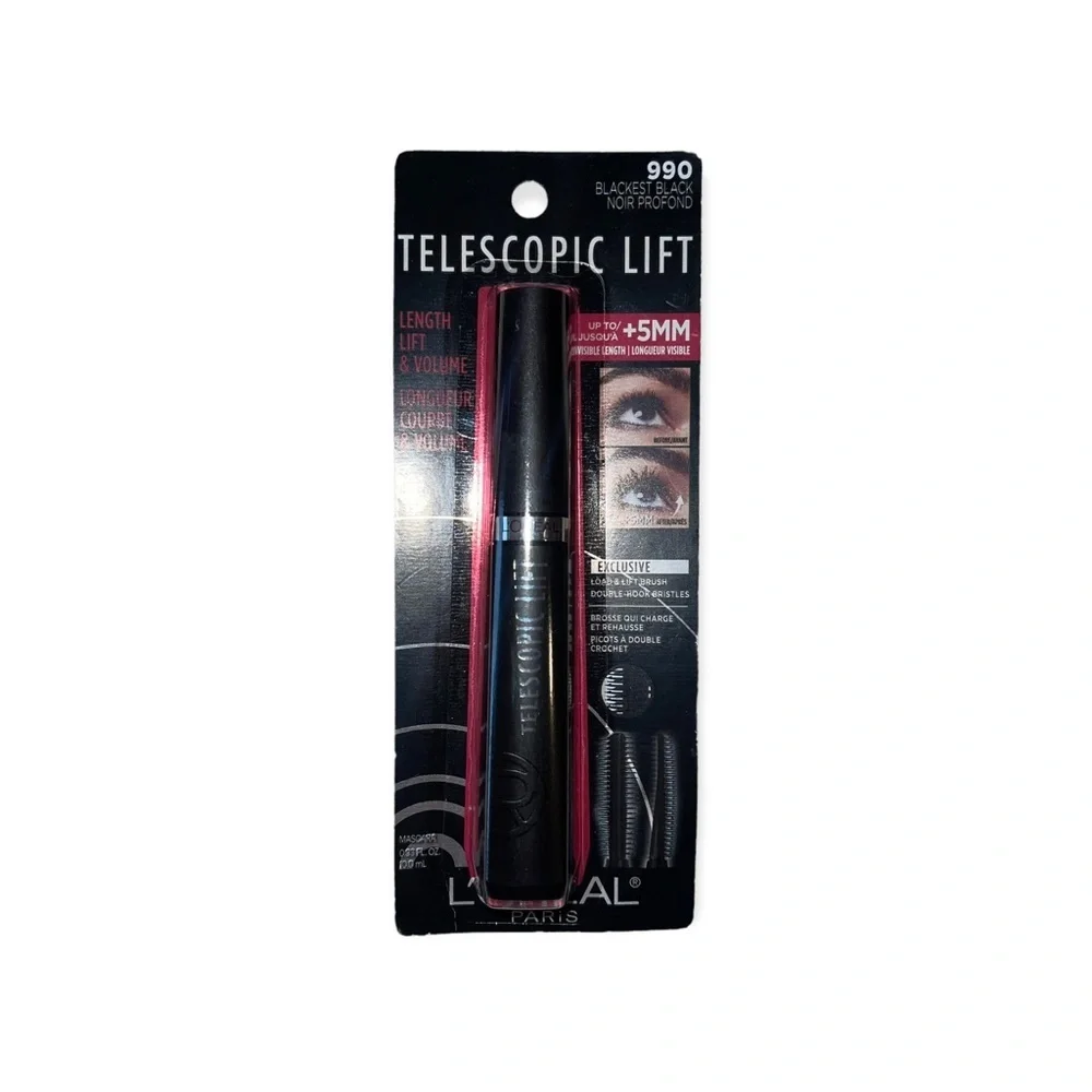 LOREAL Blackest Black Telescopic Lift Mascara NWT